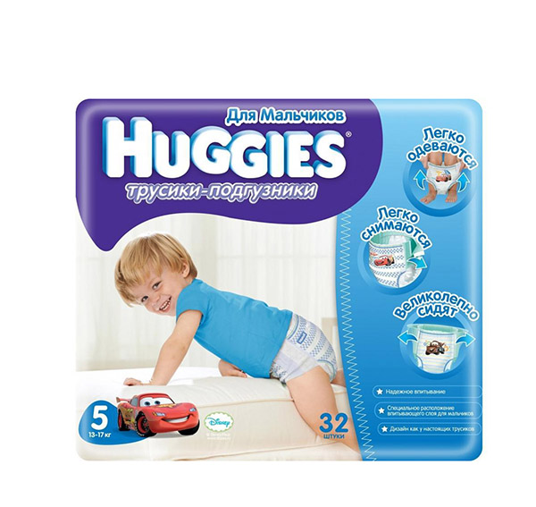 Трусики-подгузники Huggies для мальчиков