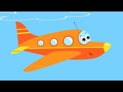 САМОЛЕТ - Развивающая веселая песенка мультик для детей малышей про вертолет ракету