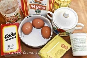 Печенье на кефире: Ингредиенты Печенье на кефире: Ингредиенты