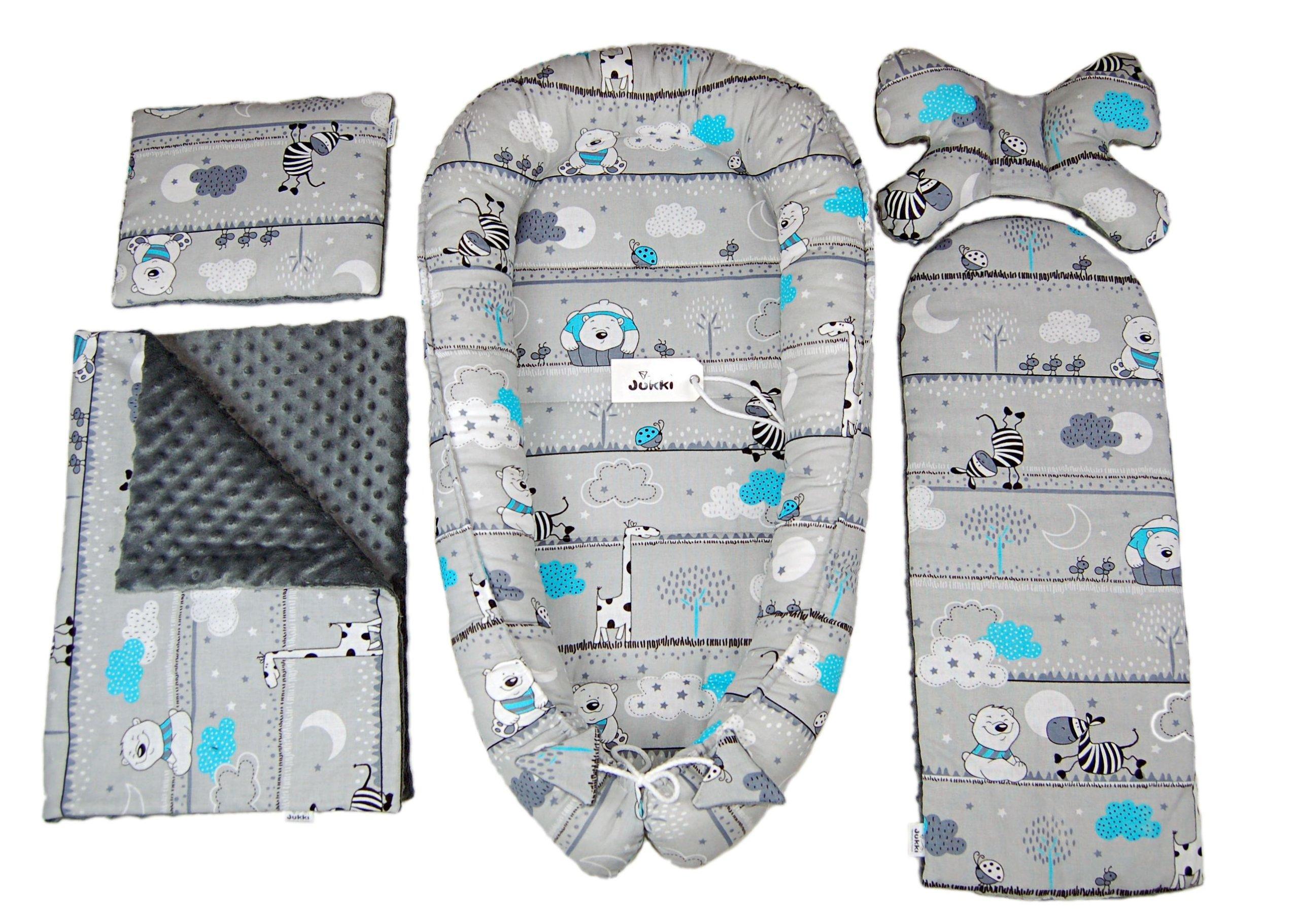 Полный набор: кокон с возможностью регулирования, дополнительный матрас для подросшего малыша, одеяльце, подушка