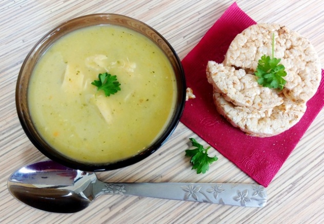Суп-пюре с минтаем для кормящих мам