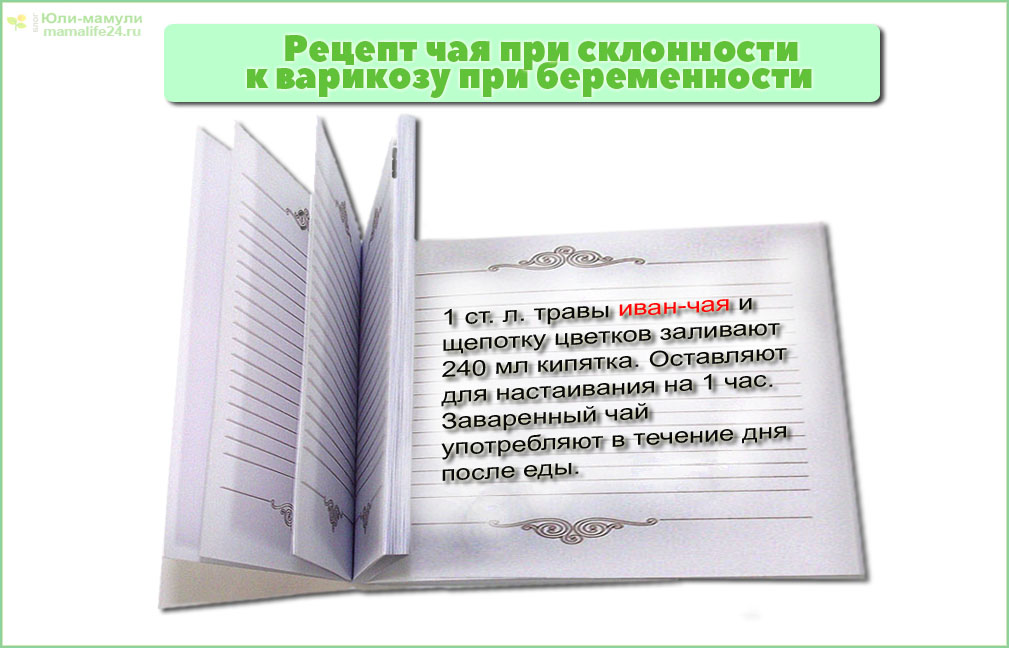 Рецепт чая при сконности к варикозу при беременности
