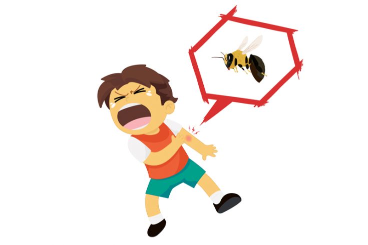 Что делать, если пчела укусила ребенка