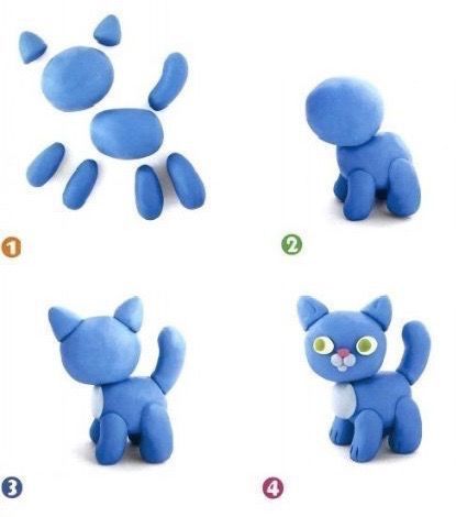 Пластилиновая кошечка