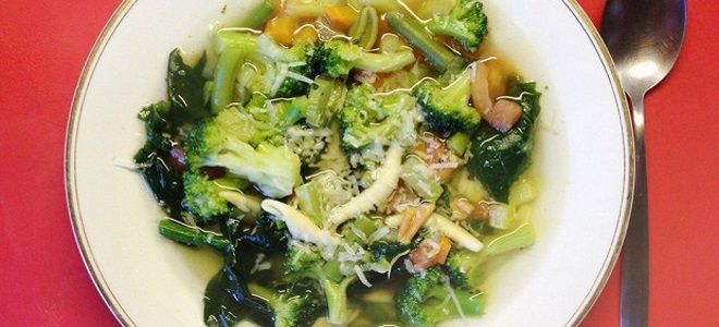 суп с брокколи и шпинатом рецепт